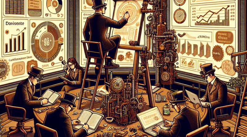 Illustration of writing in notebooks with tablets nearby in a legacy business interiors setting, with a determined mood.