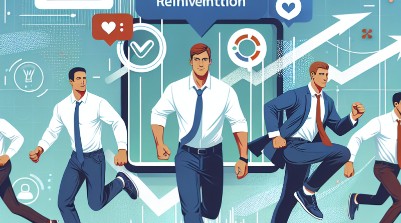Illustration of men in casual business attire presenting in a minimalist tech environments setting, with a determined mood.